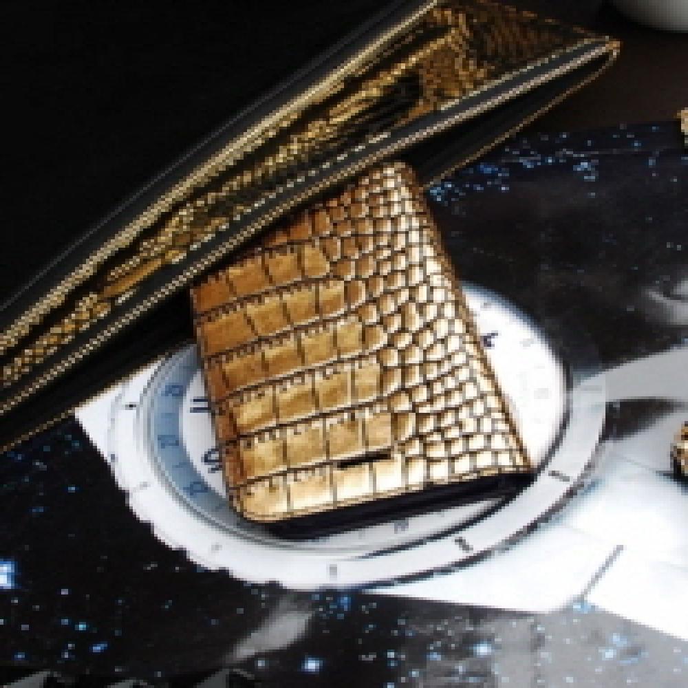 Gaze Gold Croco Leather mobile case
