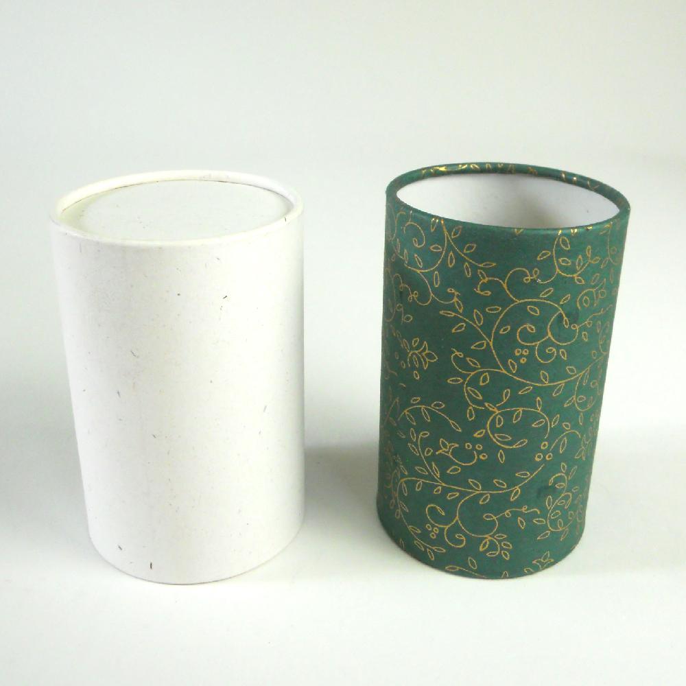 FTF-Hanji paper tube 85x158(Green)_Tea Coffee Jam Packing Box Cylinder Gift Box Wrapping Supplies