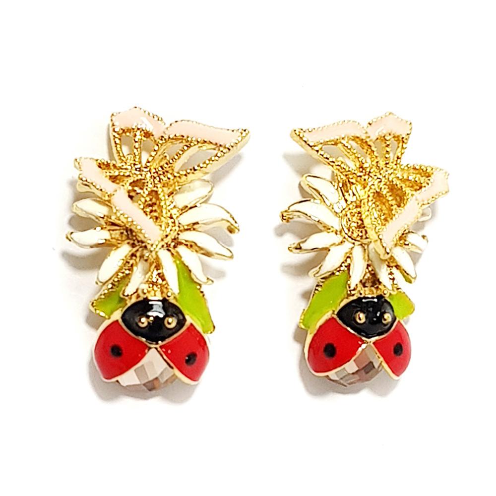 [Humming*J] Butterfly and Scarab Harmony Earrings