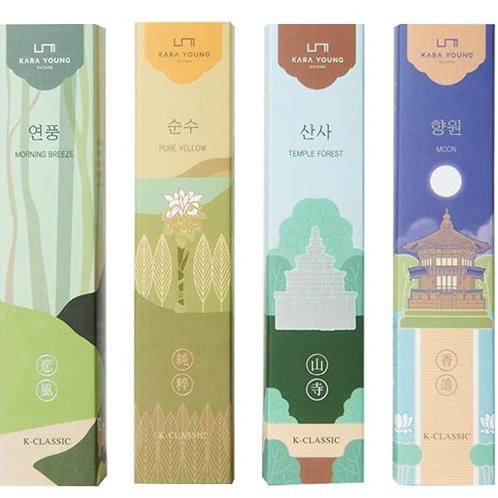 KARAYOUNG Korean Incense K-Classic Air-Freshener Relaxing Fragrance 4Packs