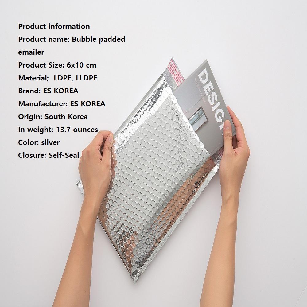 Bubble padded emailer silver 6x10 with convenient, economic, safe with lightness for business