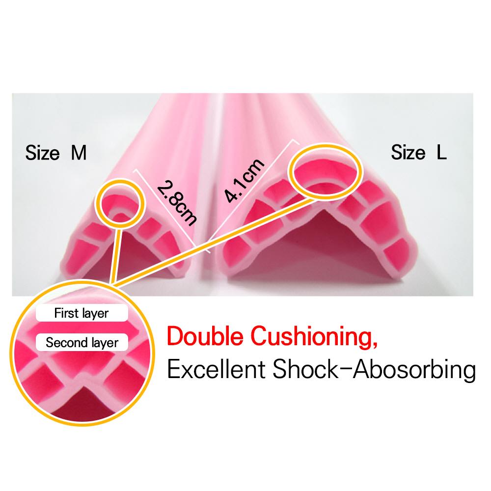 Edge Soft Bumper Strip (43”/1.1M 2Pcs Clear) Transparent  Furniture Corner Soft Bumper Guards