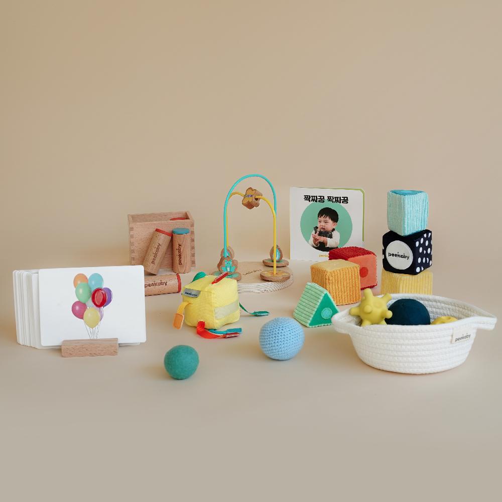 Peekaby Play Kit (7-8 months): Stage-based Montessori Baby Toy Set for Child Development