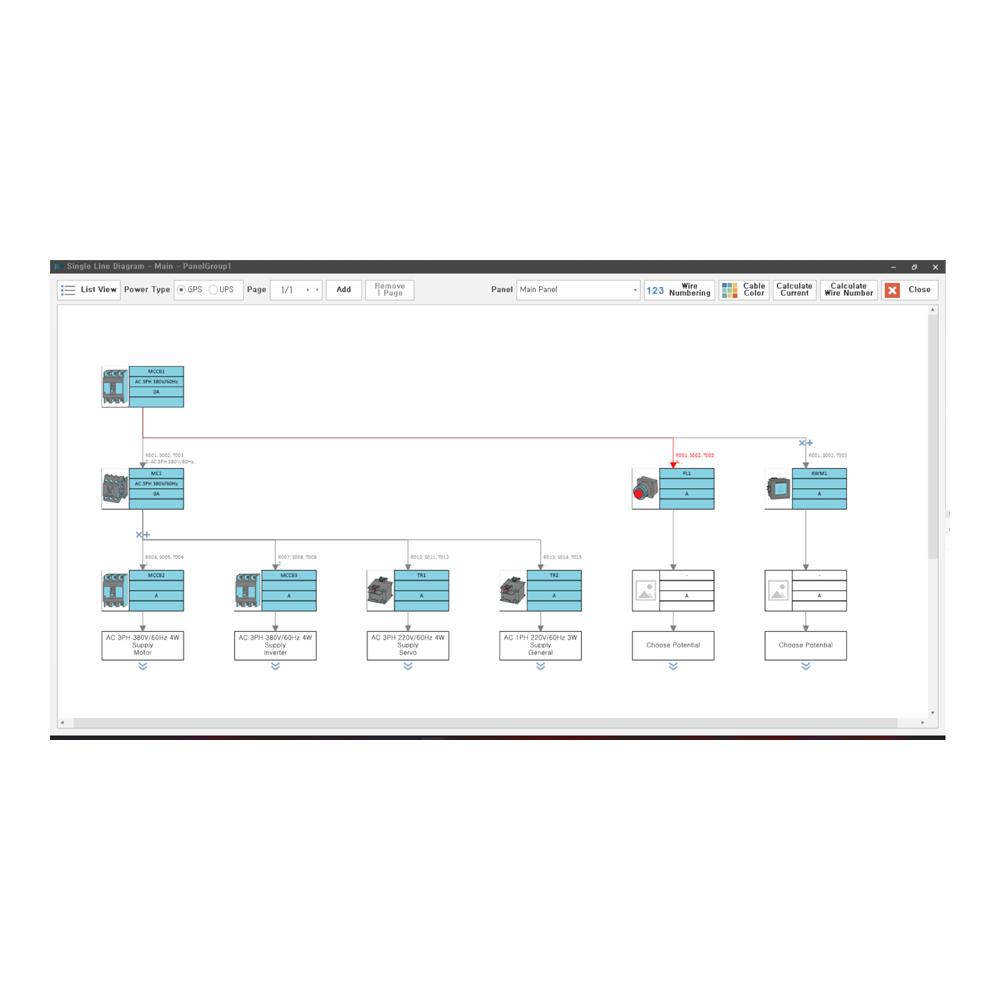 Electrical power schematic automator (HESOFT - psA)
