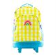 full image oddbi Happy Check LED Trolley Bag-yellow