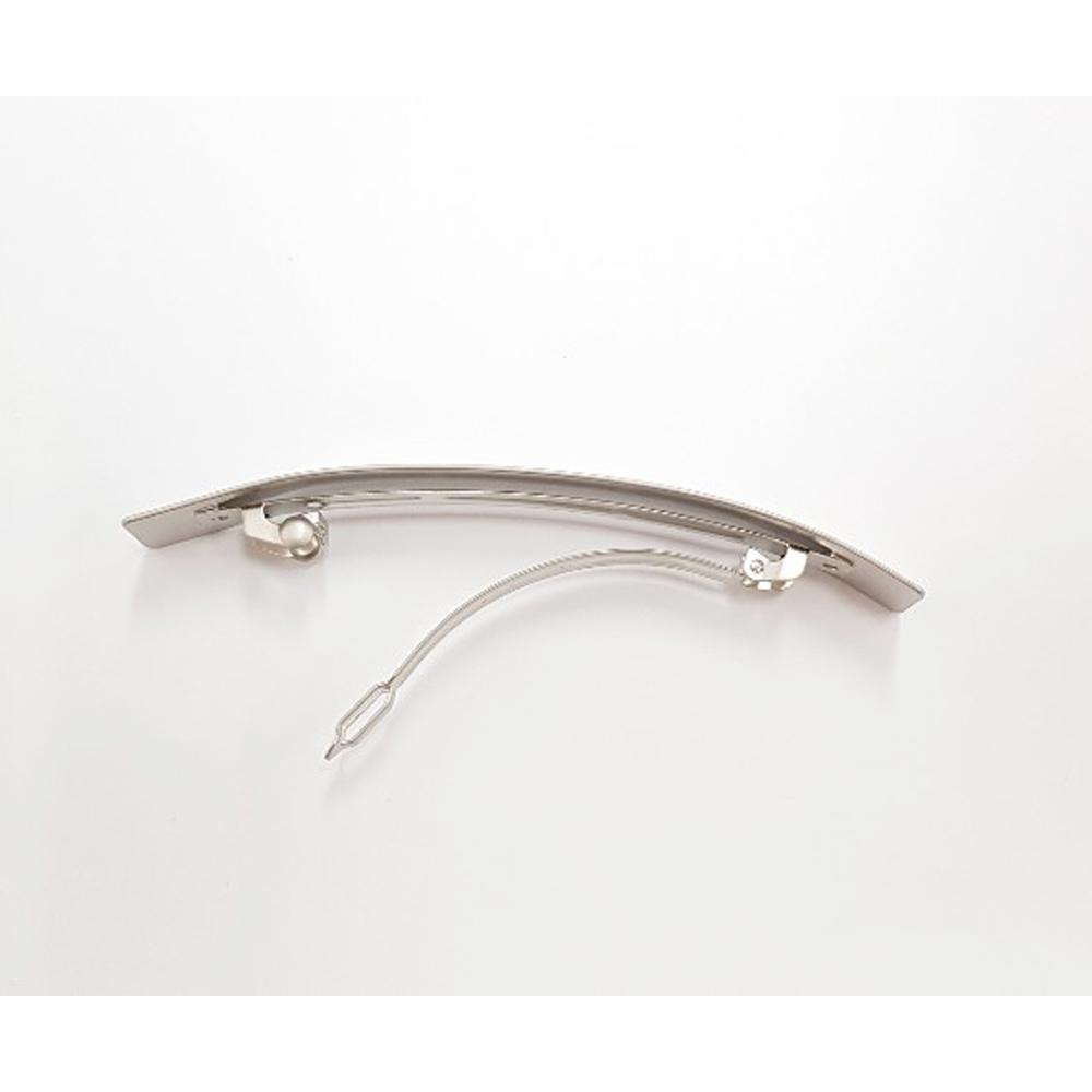 a square automatic hairpin - Matte Silver
