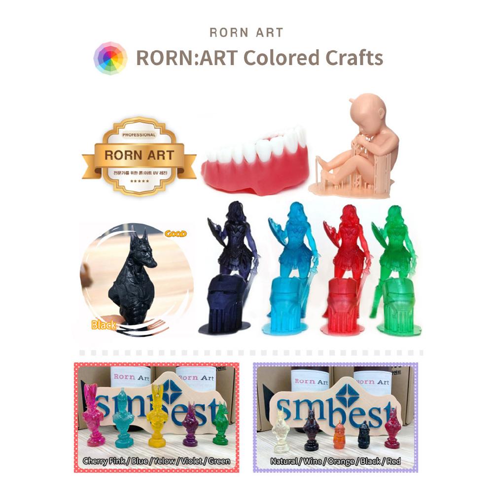 Rorn Art Professional Odor UV Resin for 3D Printer Light Gray color