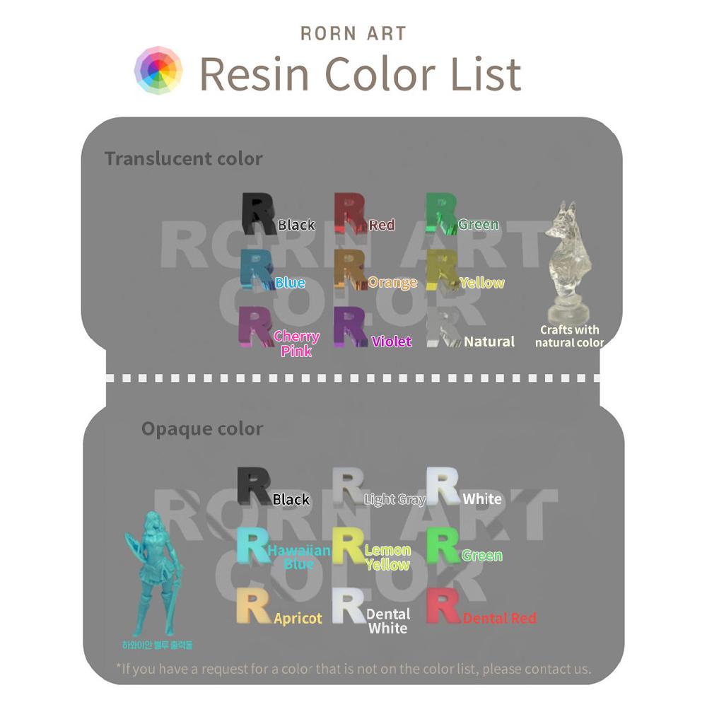 Non-toxic Rorn Art Professional No Odor UV Resin for 3D Printer Light Gray color
