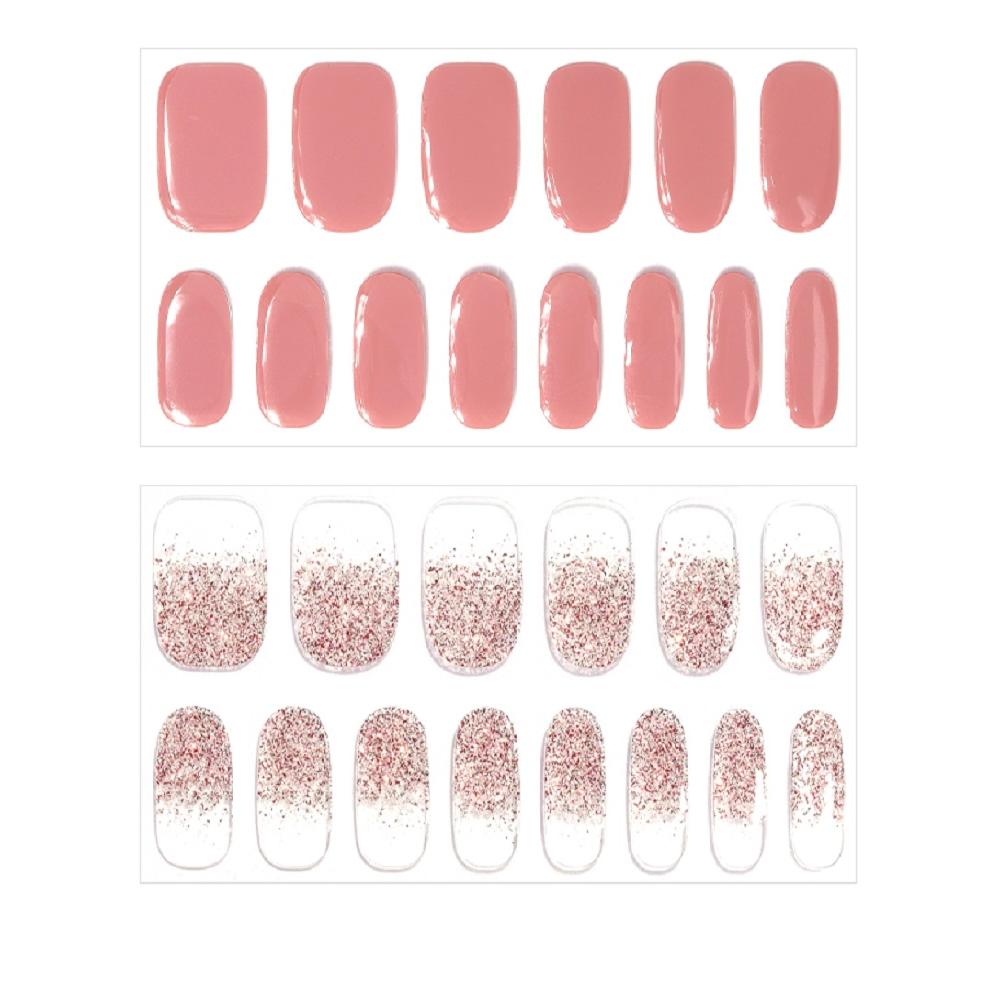Semi-curing Gel Nail Sticker - Love Rosy
