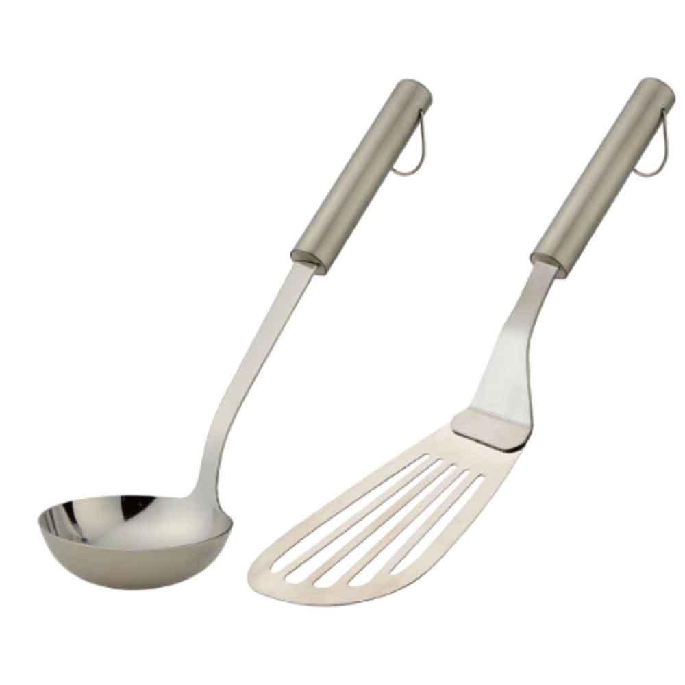 Cruzine Sting Cooking Tool 2p Set ( Ladle + fritter tender Set)