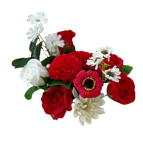  Soap Flower Carnations Center Piece  M (Cherry Red)