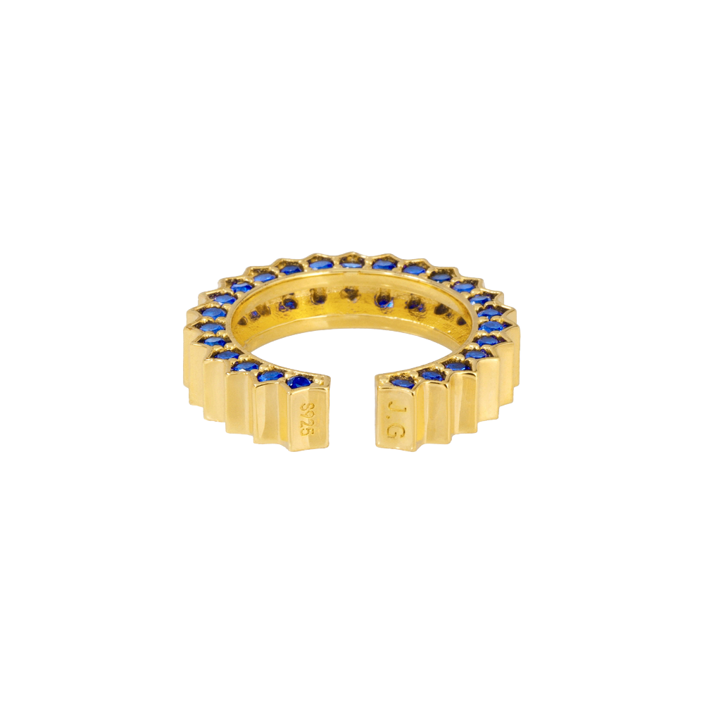 Solar Circle Sapphire Ring ( S925 )