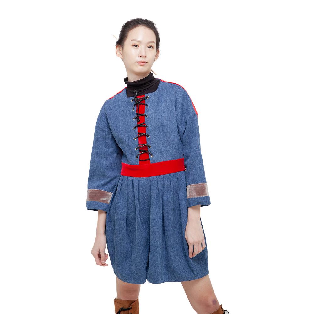 Helios Denim Skirt Pants One-Piece