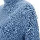 detail image4 Premium pure cashmere100 colorblock turtleneck - Misty blue