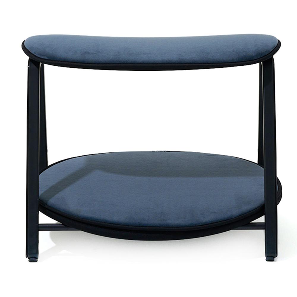 Footstool(Velvet Light Gray, Velvet Blue, Mesh Gray)