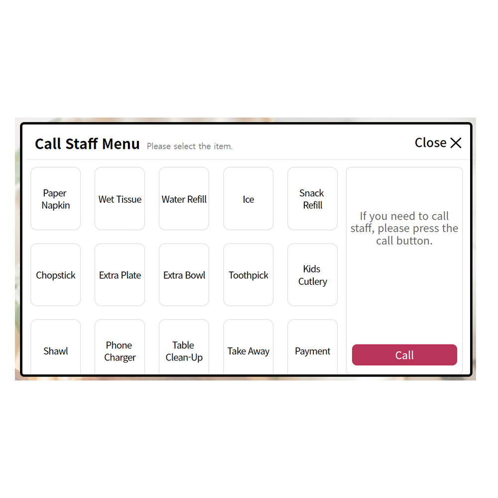 tablet order platform(S/W & H/W)