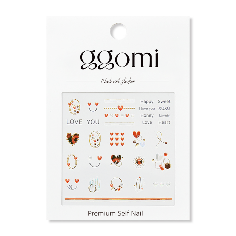 ggomi Nail Art Sticker Trendy Design 2D DIY Décor Easy Home Beauty Care OEM ODM Custom Salon Quality