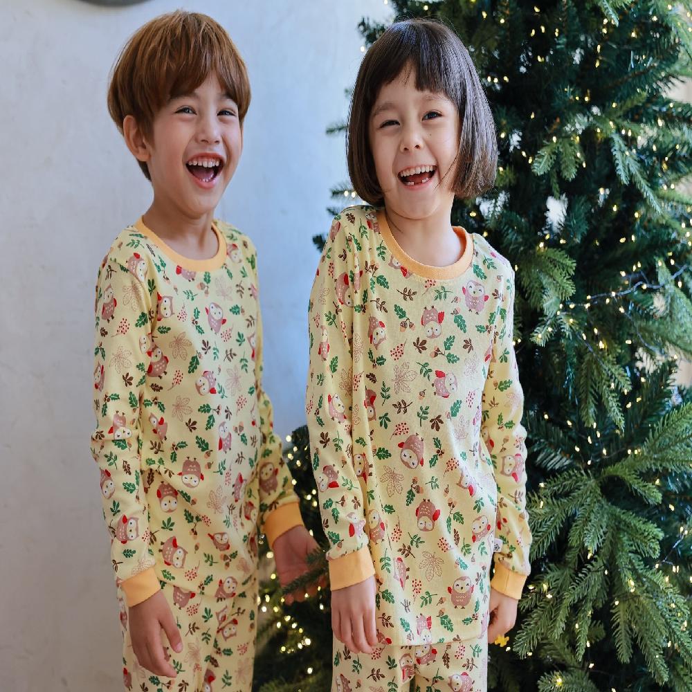 Charming Owl, Cotton set, Yellow